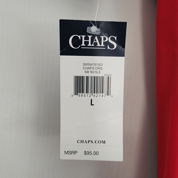 Chaps Boatneck Short Sleeve Cocktail Dress - Picture 3 of 3